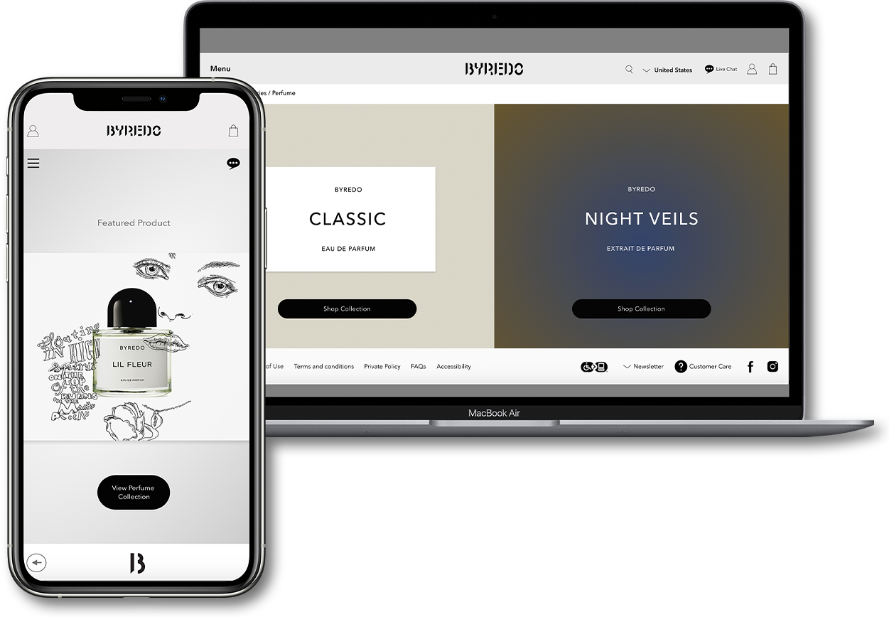 Byredo spec design — web and app